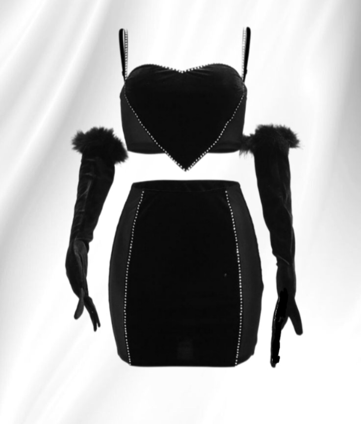 ست مخمل قلبی