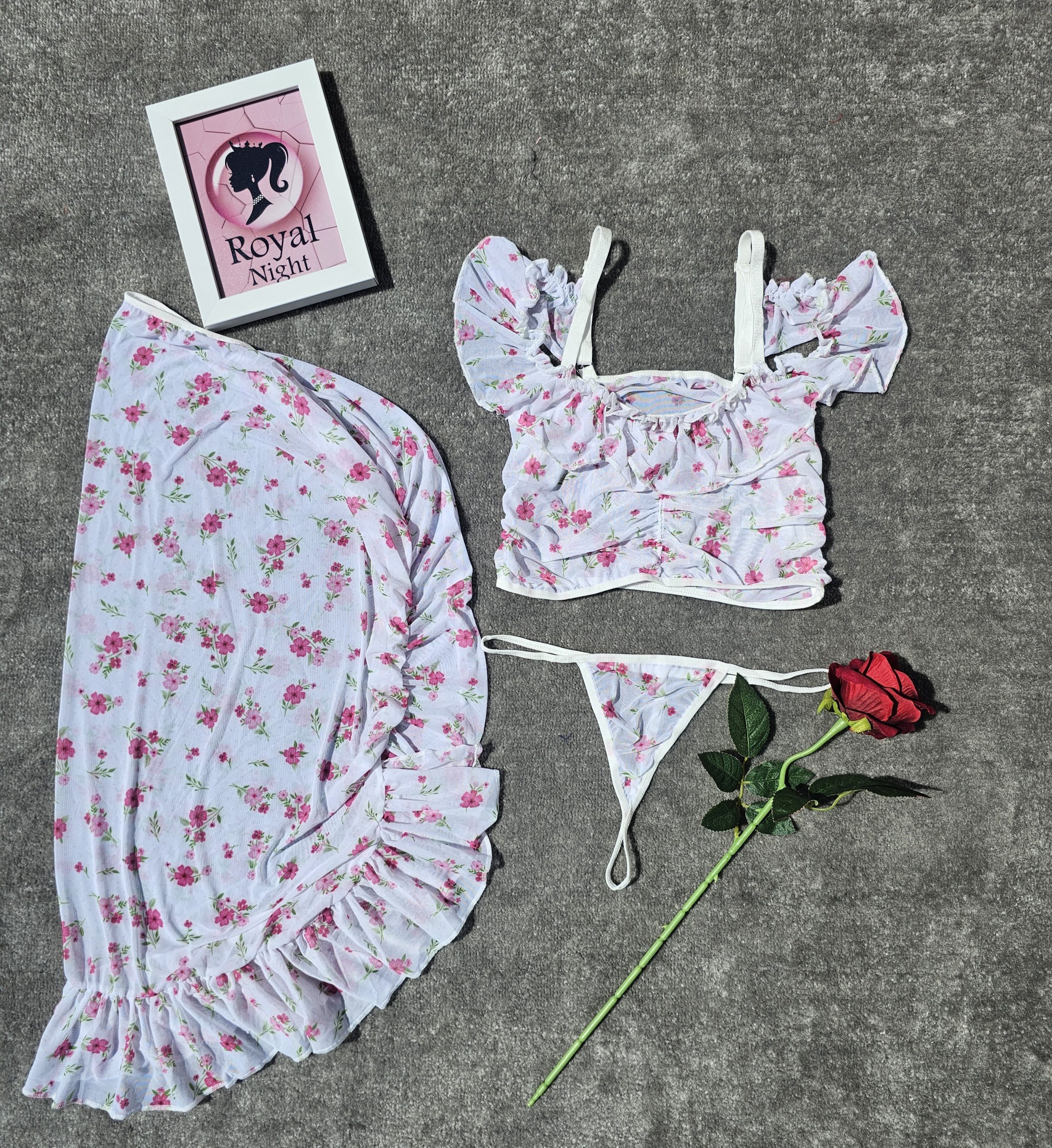 لباس خواب گلدار 1750 - تصویر 6