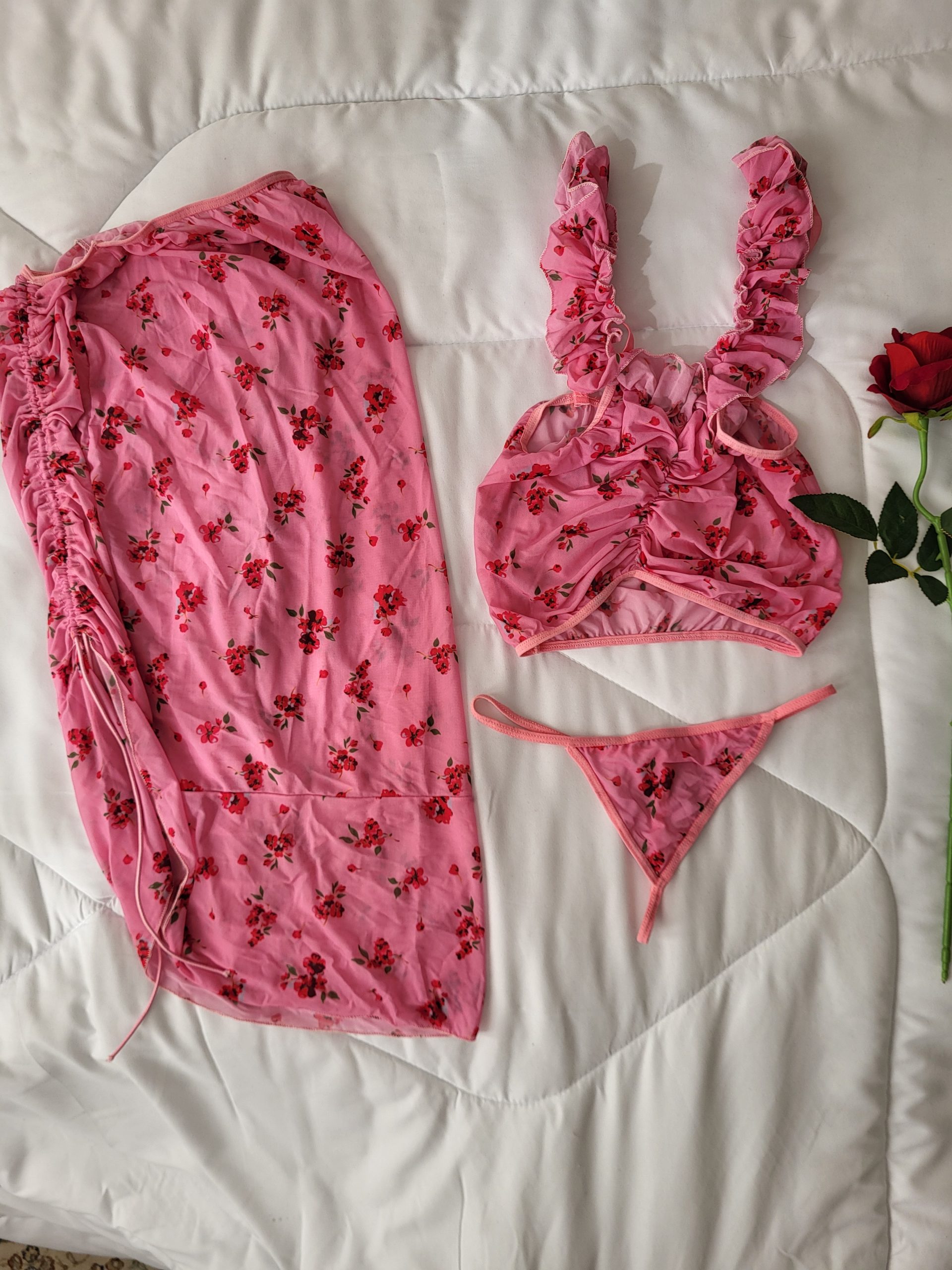 لباس خواب گلدار 1750 - تصویر 2