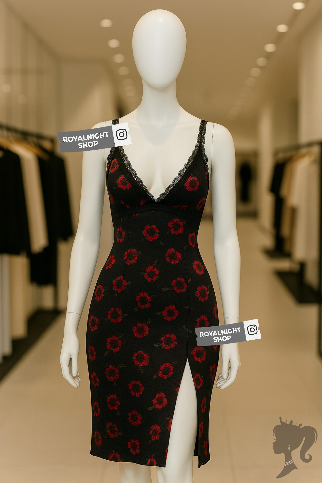 لباس خواب طرح گل رز