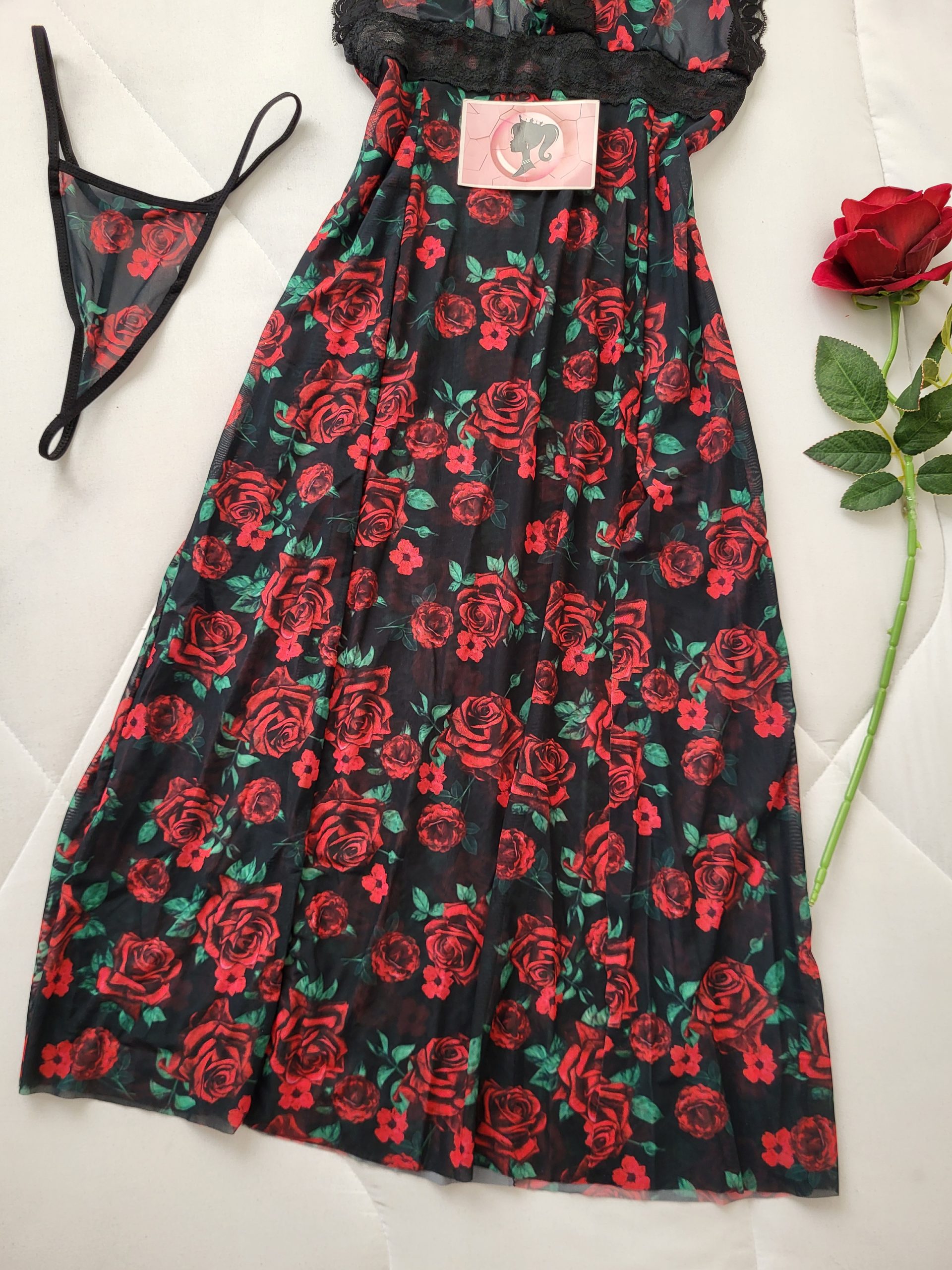 لباس خواب طرح گل رز - تصویر 2